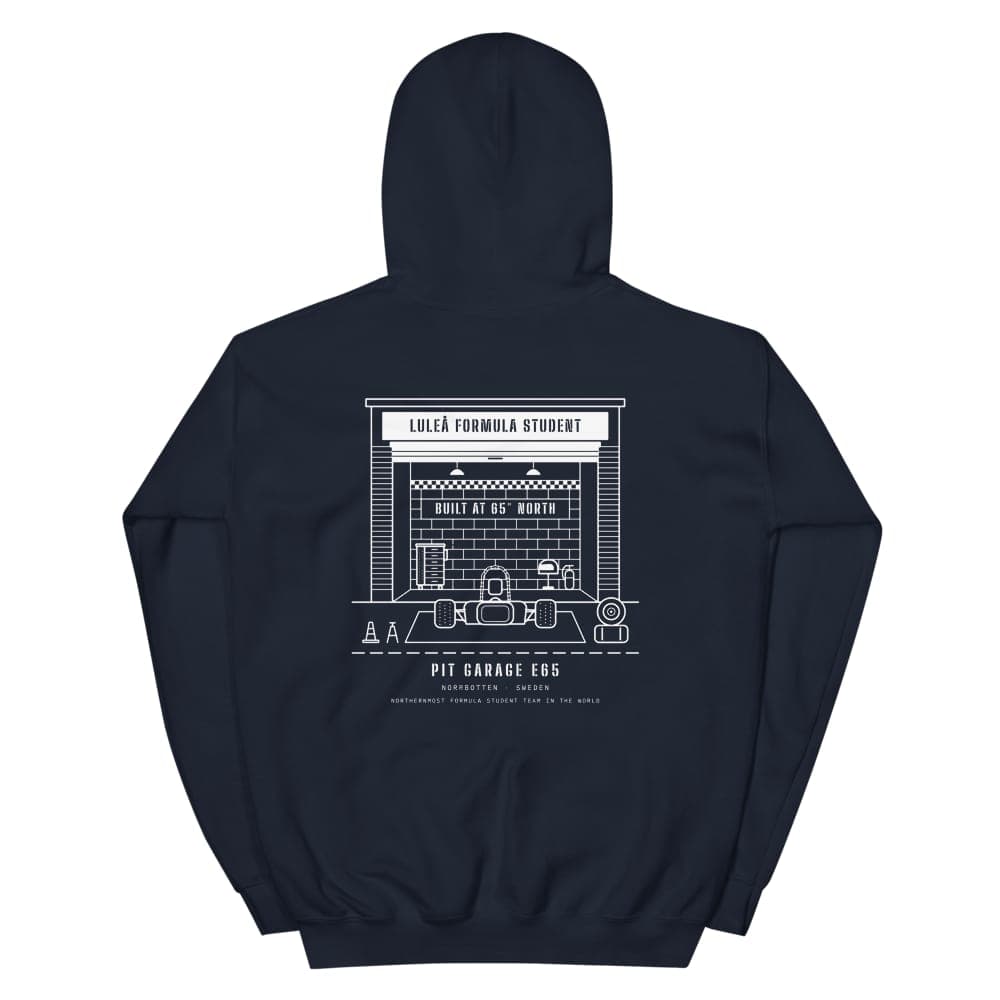 Hoodie With Printed Back [Navy] - Unisex, Navy