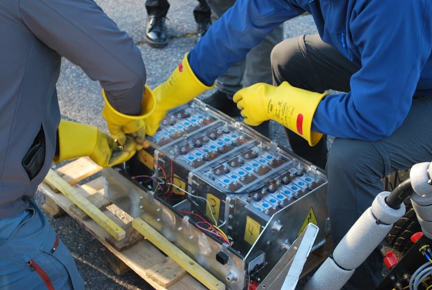 Montering av högspänningsbatteriet